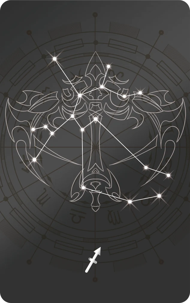 多风格银行卡插画 · 星座 · 射手